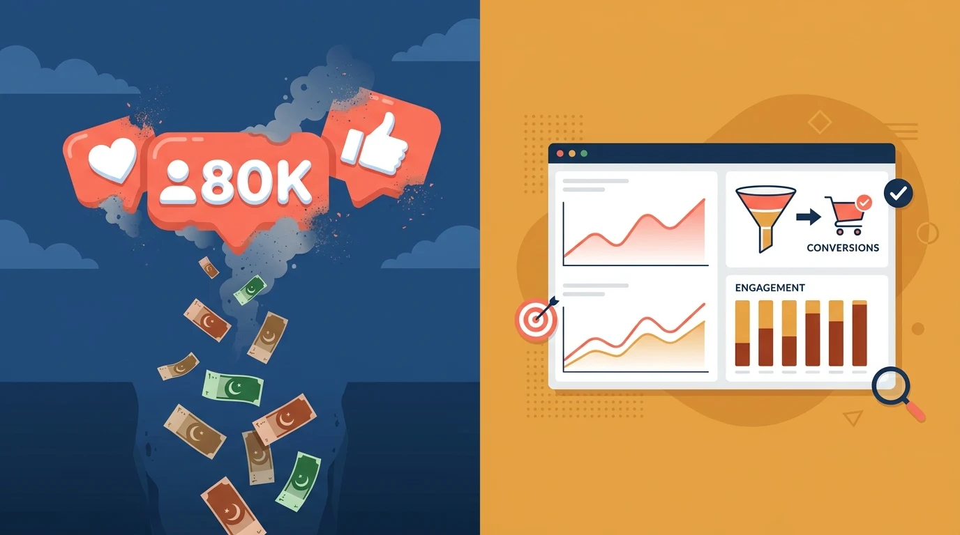 PKR 80K Monthly Wasted: Pakistani Brands Chasing Vanity Metrics