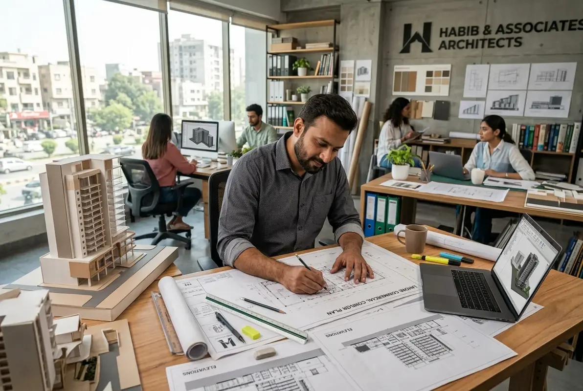 Digital Marketing for Architects strategy, SEO, paid ads, and lead generation dashboard for Pakistan businesses