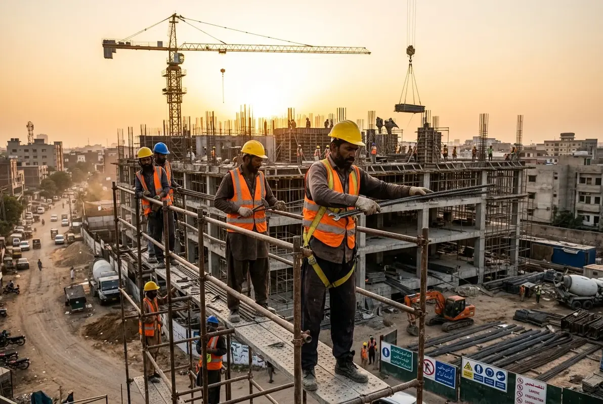 Digital Marketing for Construction Companies strategy, SEO, paid ads, and lead generation dashboard for Pakistan businesses